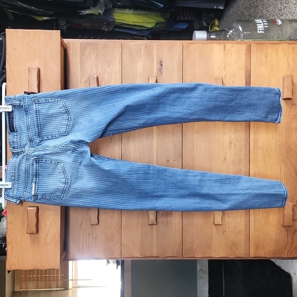 GUC Rock & Republic: Striped Berlin Skinny Stretch Jeans, Blue Stripe Fade - Picture 5 of 7